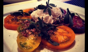 Heirloom Tomato Salad, Luna Red, SLO